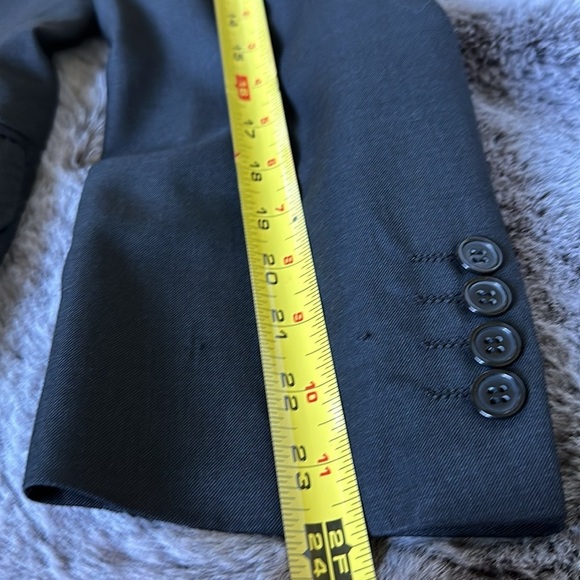 Lucca di Firenze Super 140s wool gray Italian fine cloth suit jacket blazer 42s - Picture 8 of 11